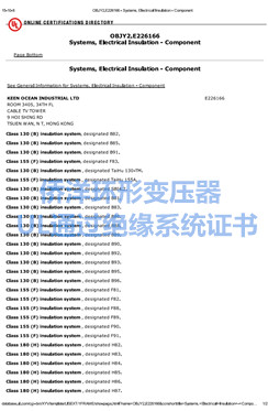 僑洋實業(yè)UL通過絕緣系統(tǒng)認證